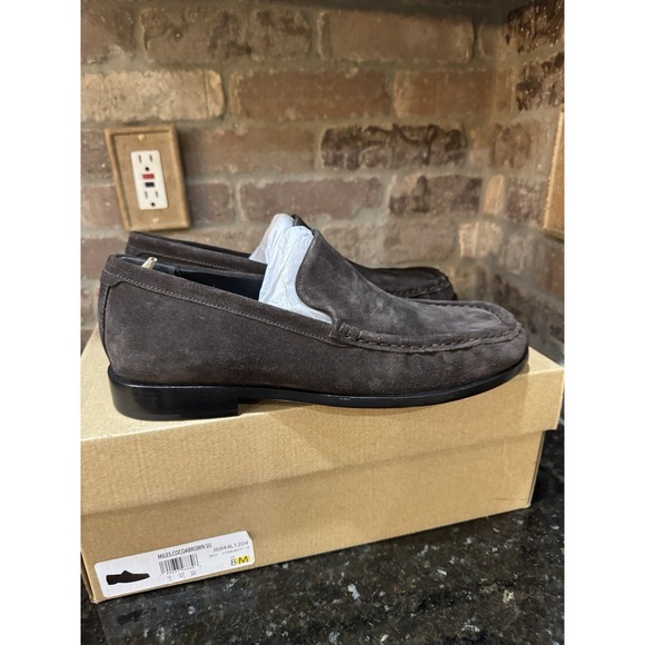 Vince Men Miles Suede Moccasin-style Loafer Slip on Shoes Cocoa Brown Size 8M main image 7